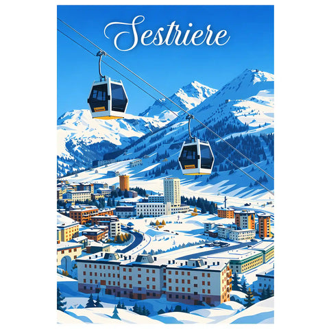 Poster delle stazioni sciistiche