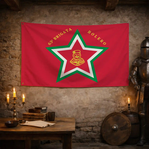 Bandiera 63ª Brigata partigiana Garibaldi - storico patriottico italiano