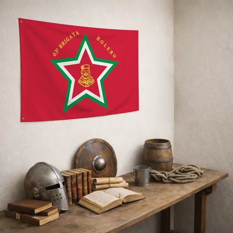 Bandiera 63ª Brigata partigiana Garibaldi - storico patriottico italiano