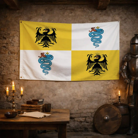 Bandiera Ducato di Milano - storico patriottico italiano
