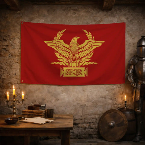 Bandiera Impero Romano SPQR - dettaglio 1