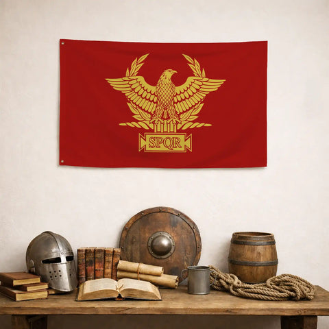 Bandiera Impero Romano SPQR - dettaglio 2