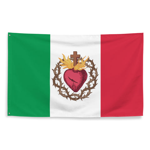 Bandiera Italia Sacro Cuore - storico patriottico italiano