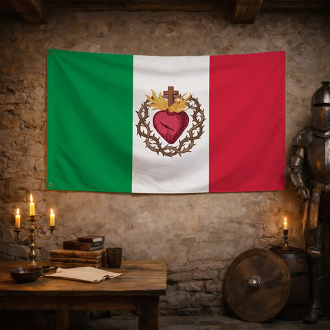 Bandiera Italia Sacro Cuore - storico patriottico italiano