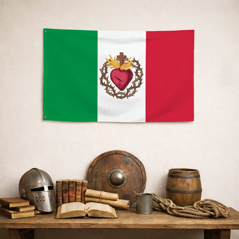Bandiera Italia Sacro Cuore - storico patriottico italiano