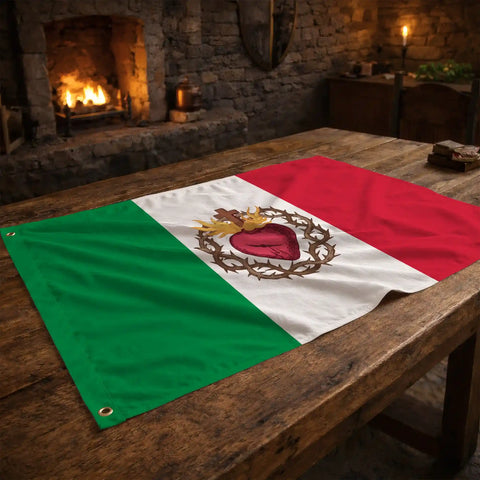 Bandiera Italia Sacro Cuore - storico patriottico italiano