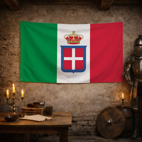 Bandiera Italiana Monarchia - dettaglio 1
