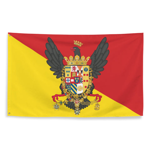 Bandiera Regno di Sicilia Ferdinando III Storico Patriottico Italiano