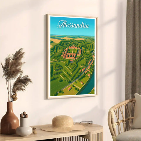 Poster Alessandria Poster Vintage Retro Illustration