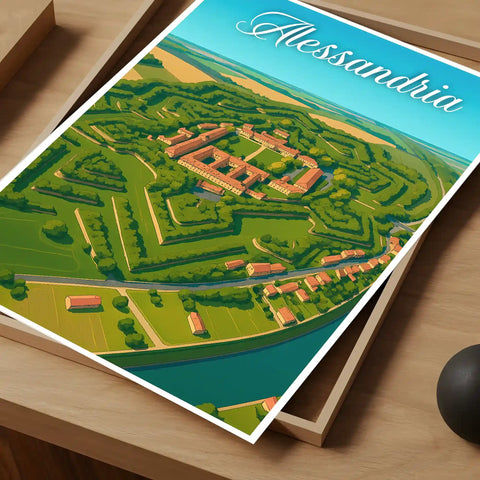 Poster Alessandria Poster Vintage Retro Illustration