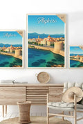 Poster Alghero Poster Vintage Retro Illustration