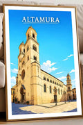 Poster Altamura Stampa Manifesto Vintage Retro Illustrato