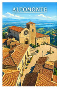 Poster Altomonte Stampa Manifesto Vintage Retro Illustrato