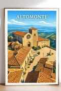 Poster Altomonte Stampa Manifesto Vintage Retro Illustrato