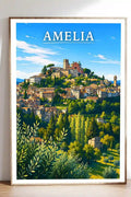 Poster Amelia Stampa Manifesto Vintage Retro Illustrato