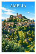 Poster Amelia Stampa Manifesto Vintage Retro Illustrato