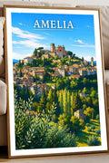 Poster Amelia Stampa Manifesto Vintage Retro Illustrato