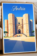 Poster Andria Stampa Manifesto Vintage Retro Illustrato