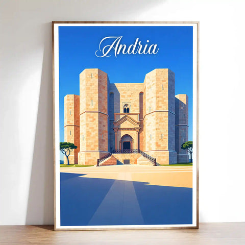 Poster Andria Stampa Manifesto Vintage Retro Illustrato