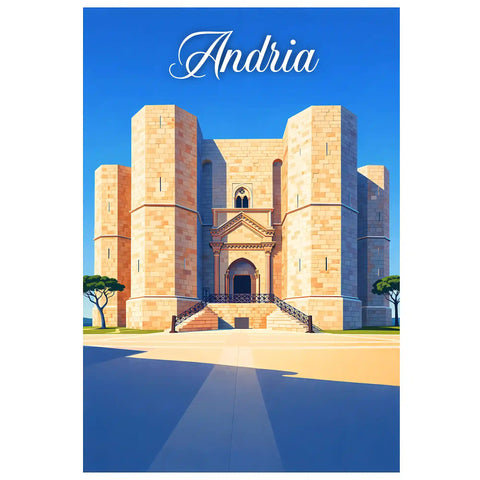 Poster Andria Stampa Manifesto Vintage Retro Illustrato