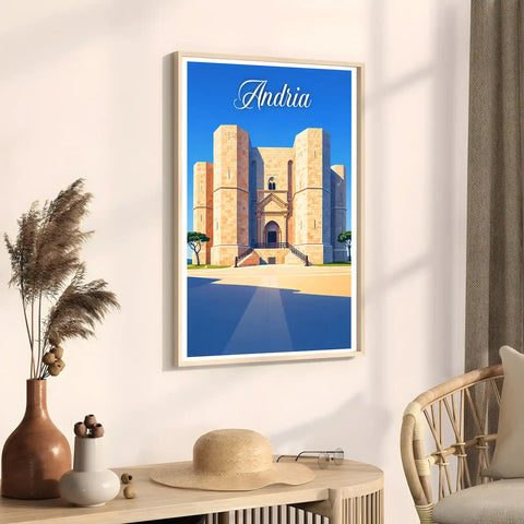 Poster Andria Stampa Manifesto Vintage Retro Illustrato