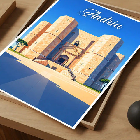 Poster Andria Stampa Manifesto Vintage Retro Illustrato