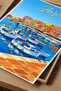 Poster Anzio Stampa Manifesto Vintage Retro Illustrato