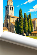 Poster Aquileia Stampa Manifesto Vintage Retro Illustrato