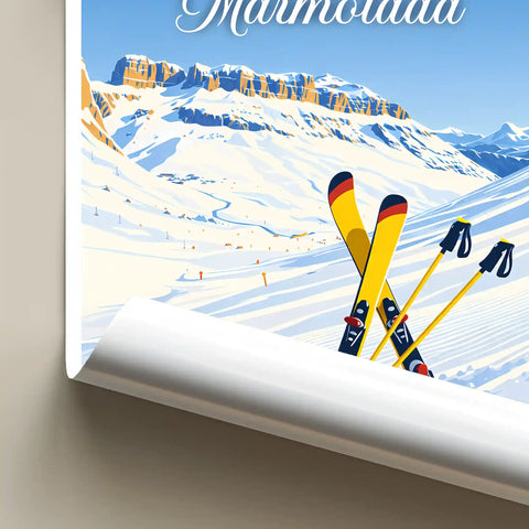 Poster Arabba Marmolada Stampa Vintage Retro Illustration