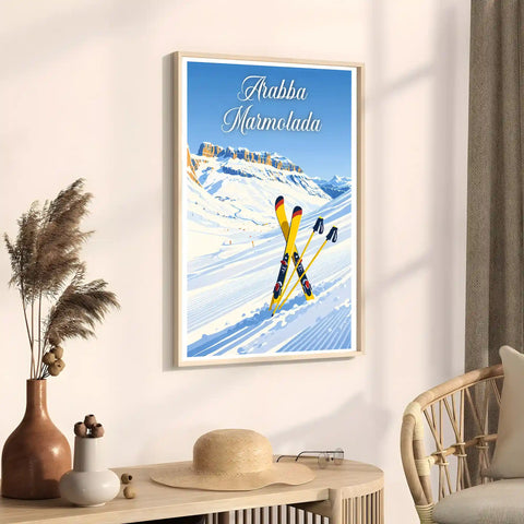 Poster Arabba Marmolada Stampa Vintage Retro Illustration