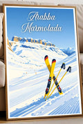 Poster Arabba Marmolada Stampa Vintage Retro Illustration