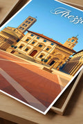 Poster Arezzo Stampa Manifesto Vintage Retro Illustrato