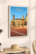 Poster Arezzo Stampa Manifesto Vintage Retro Illustrato