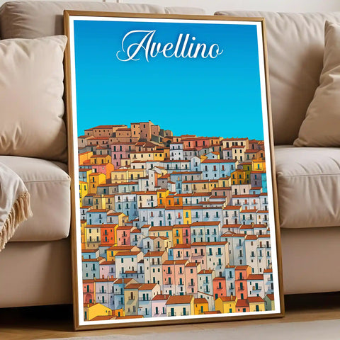 Poster Avellino Poster Vintage Retro Illustration