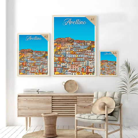 Poster Avellino Poster Vintage Retro Illustration