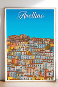 Poster Avellino Poster Vintage Retro Illustration