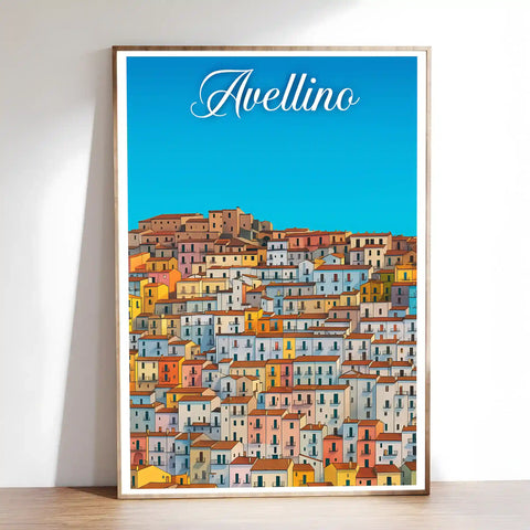 Poster Avellino Poster Vintage Retro Illustration