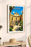 Poster Bagheria Stampa Manifesto Vintage Retro Illustrato