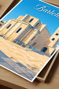 Poster Barletta Stampa Manifesto Vintage Retro Illustrato