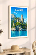 Poster Baunei Stampa Manifesto Vintage Retro Illustrato