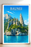 Poster Baunei Stampa Manifesto Vintage Retro Illustrato