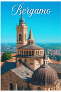 Poster Bergamo Poster Vintage Retro Illustration