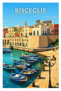 Poster Bisceglie Stampa Manifesto Vintage Retro Illustrato