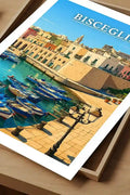 Poster Bisceglie Stampa Manifesto Vintage Retro Illustrato