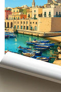 Poster Bisceglie Stampa Manifesto Vintage Retro Illustrato