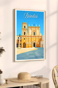 Poster Brindisi Stampa Manifesto Vintage Retro Illustrato