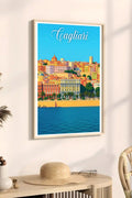 Poster Cagliari Poster Vintage Retro Illustration