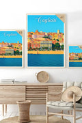 Poster Cagliari Poster Vintage Retro Illustration