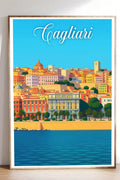Poster Cagliari Poster Vintage Retro Illustration