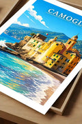 Poster Camogli Stampa Manifesto Vintage Retro Illustrato